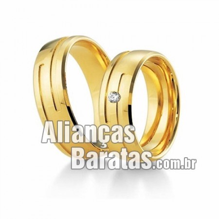 Alianças baratas de 5.5mm com diamante