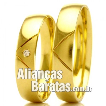 Alianças baratas de casamento 4.5mm em ouro