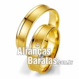 Alianças baratas de noivado e casamento 18k 750