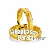 Alianças baratas de noivado e casamento 18k 750