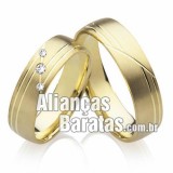 Alianças baratas de casamento em ouro