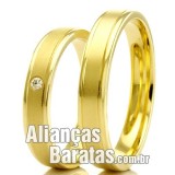 Alianças baratas  em ouro 18k para casamento