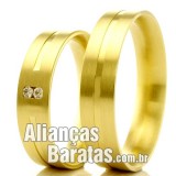 Alianças baratas em ouro 18k 