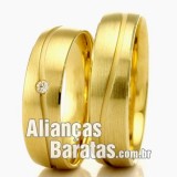 Alianças baratas em ouro 18k 750