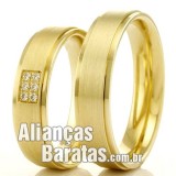 Alianças baratas em ouro 18k