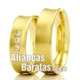 Alianças baratas em ouro 18k