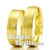 Alianças baratas  em ouro 18k casamento e noivado.