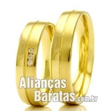 Alianças em ouro para casamento baratas