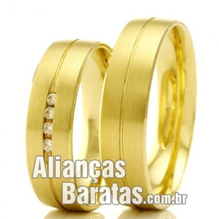 Alianças baratas em ouro