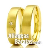 Alianças baratas em ouro 18k