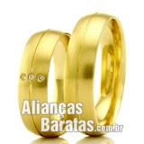 Alianças baratas para casamento em ouro