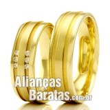 Alianças baratas em ouro 18k