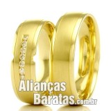 Alianças baratas em ouro casamento 18k