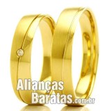 Alianças baratas em ouro 18k 750