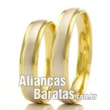 Alianças em ouro branco e amarelo 18k