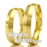 Alianças baratas em ouro 18k