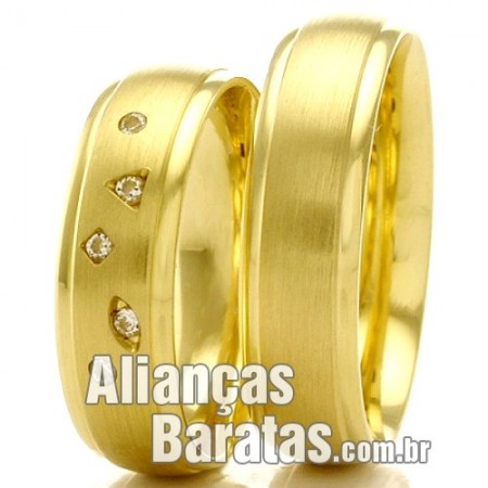 Alianças baratas em ouro 18k