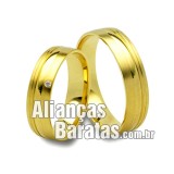 Alianças baratas de casamento e noivado 18k 750