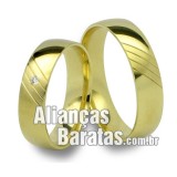 Alianças baratas em ouro 18k 750