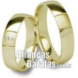 Alianças  baratas em  ouro 18k 750