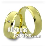 Alianças baratas em ouro 18k 750