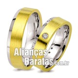 Alianças baratas em ouro 6mm lisas