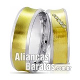 Alianças de noivado e casamento ouro 18k e prata