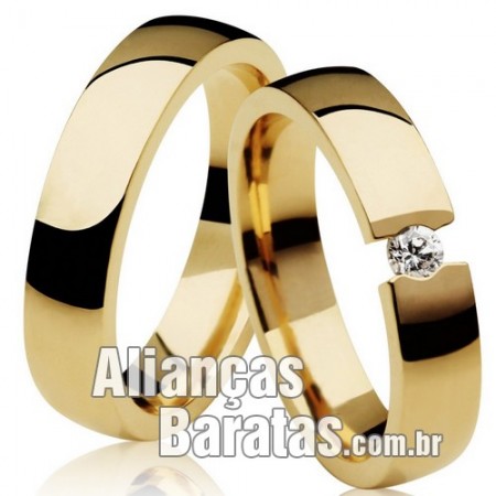 Alianças baratas de noivado e casamento