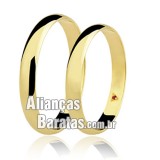 Alianças baratas de ouro com rubi