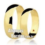 Alianças baratas em ouro 18k 750