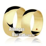 Alianças baratas em ouro 18k 750