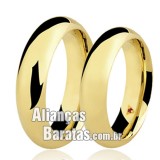 Alianças baratas em ouro 18k 750