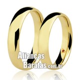 Alianças baratas em ouro 18k 750