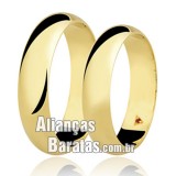 Alianças baratas em ouro 18k 750