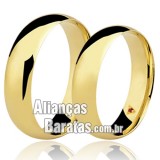 Alianças baratas em ouro 18k 750