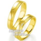 Alianças baratas em ouro 18k