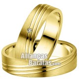 Alianças baratas em ouro 18k